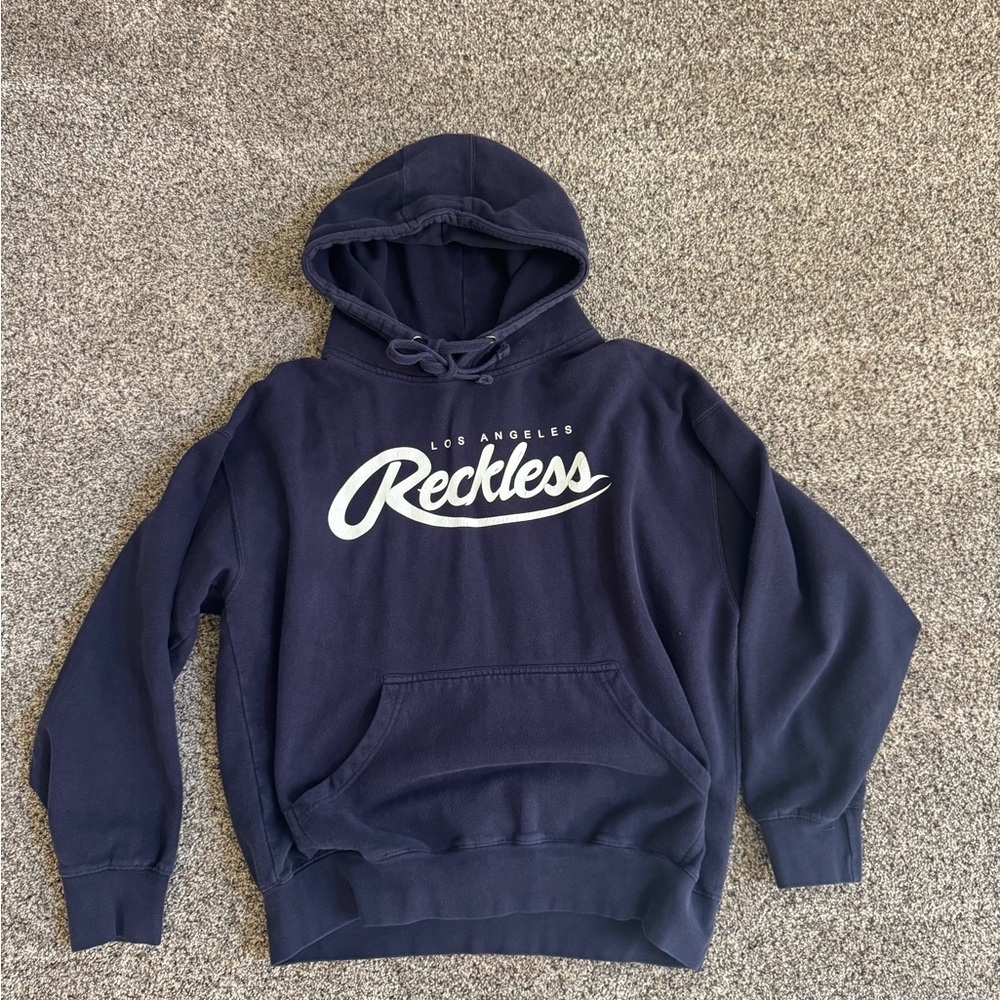 Young and Reckless Navy Hoodie